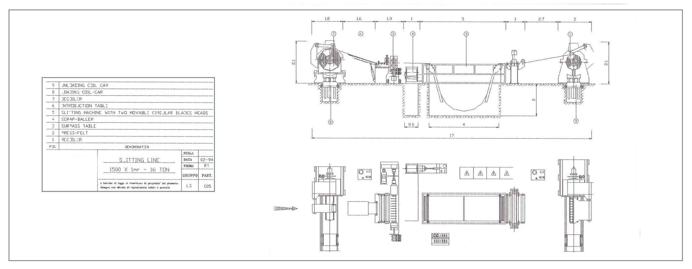 LAYOUT SLITTER taglio longitudinale LAYOUT SLITTER taglio longitudinale